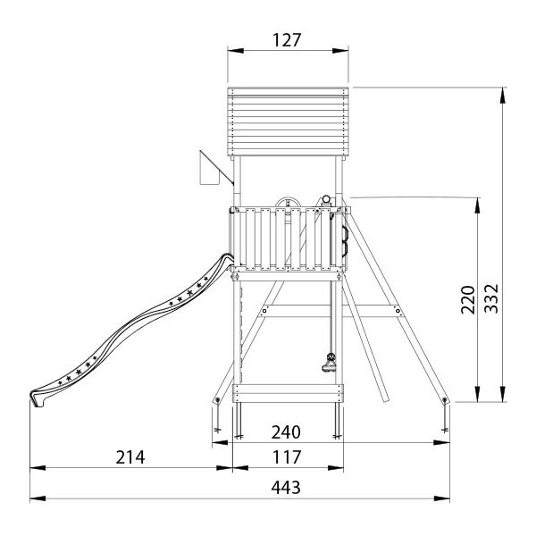 Jungle Gym Mansion 2.1 Lektorn, gungor&rutschkana