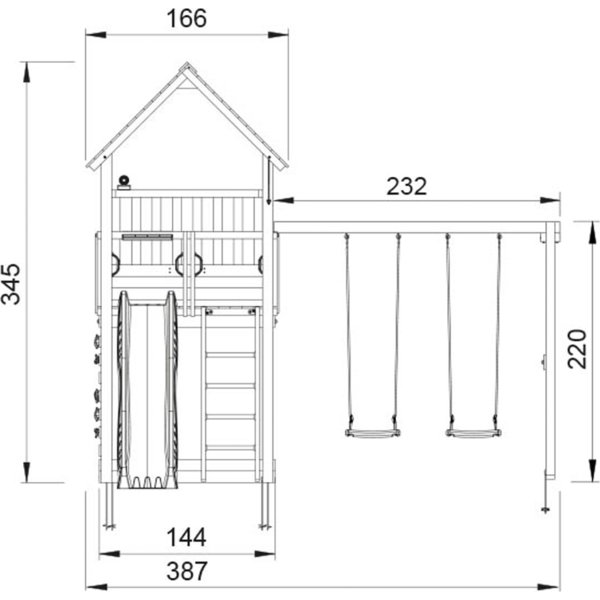 Jungle Gym Palace 2.1 lektorn, gungor&rutschkana