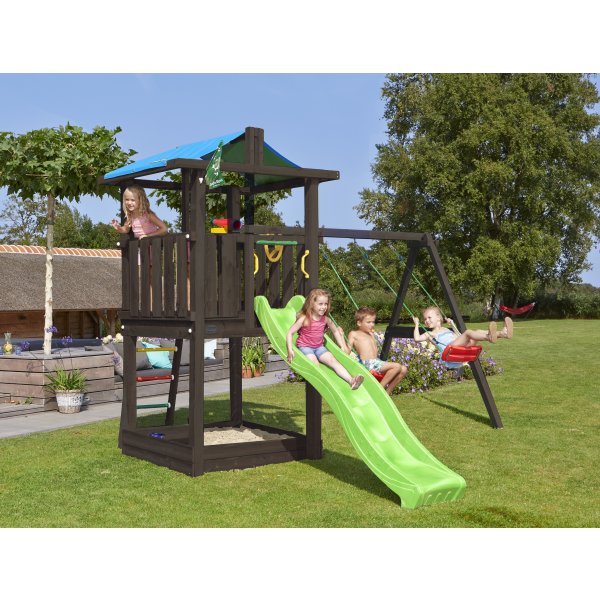 Jungle Gym Hut Lektorn, gungor & rutschkana, svart