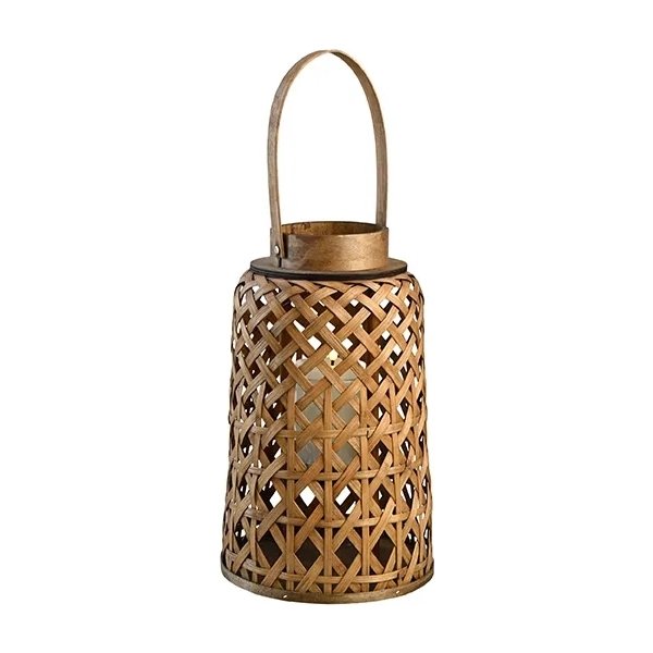 Lykta av bambu H36 cm, natur
