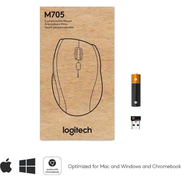 Logitech M705 Marathon Mouse, trådløs mus