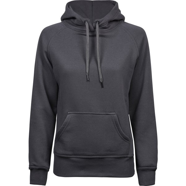 Tee Jays Hooded Dame Sweatshirt, Mørkegrå, Str.2XL