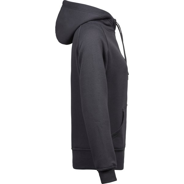 Tee Jays Hooded Dame Sweatshirt, Mørkegrå, Str.2XL