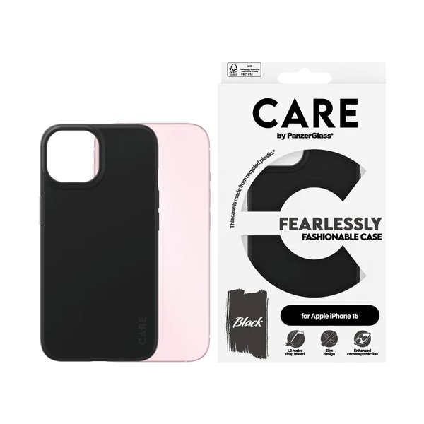 CARE Fodral till Iphone 15, svart