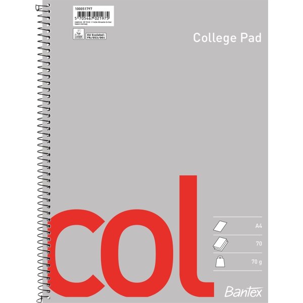 Bantex Col Kollegieblock | A4+ | Blank
