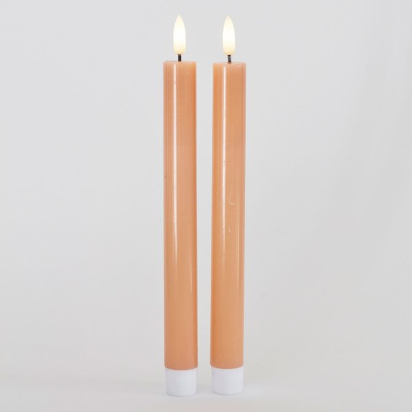Sirius Sille LED-ljusH25cm, Persika, 2 st.