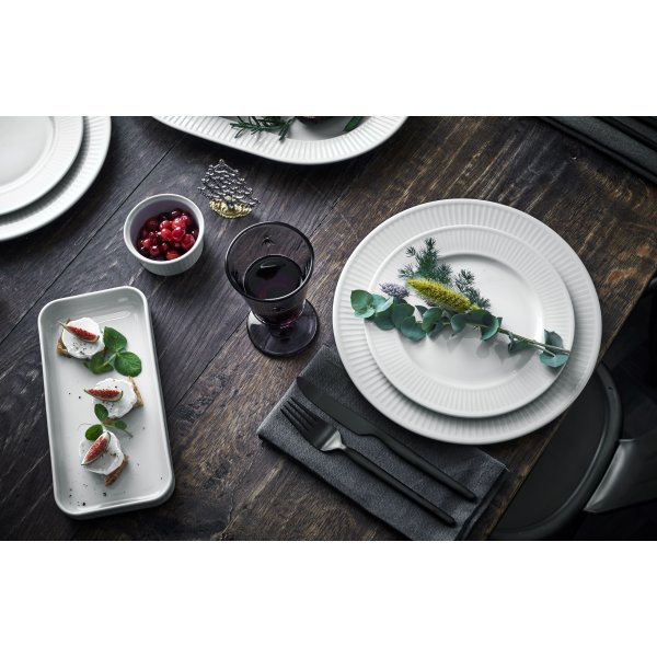 Pillivuyt Plissé-tallrik Ø 20 cm, vit