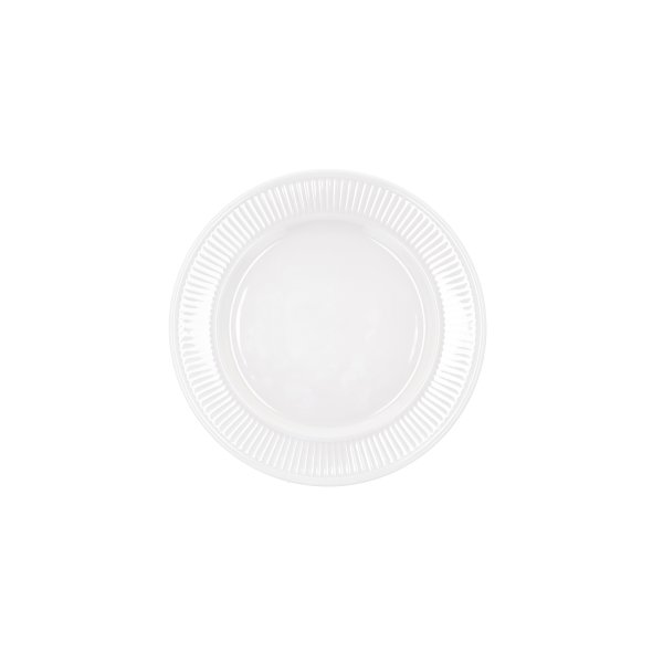 Pillivuyt Plissé-tallrik Ø 22 cm, vit