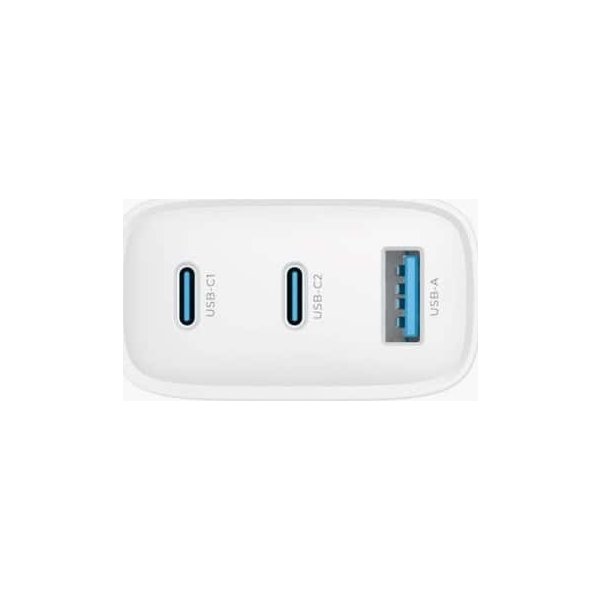 Powertrend 230V USB laddare 45W, vit