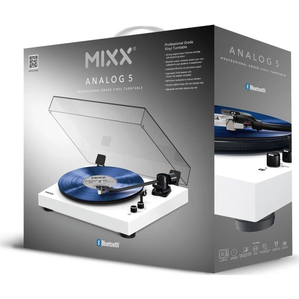 MIXX Vinylskivspelare Analogue 5 Stereo, Vit