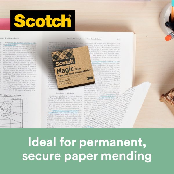 Scotch bordshållare svart + 3rl Magic Miljö Tejp