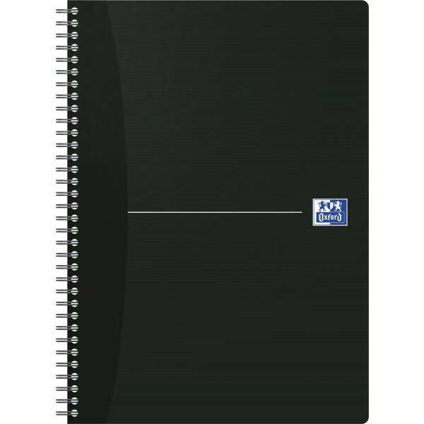 Oxford Smart Black Spiralbok A4, rutat