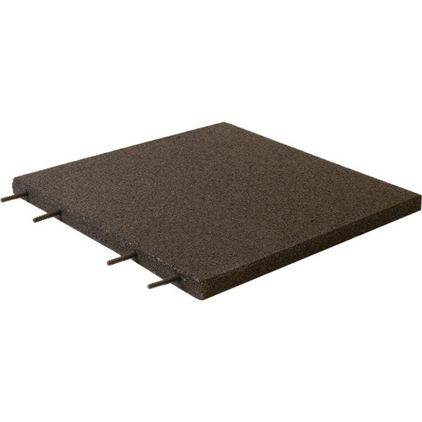 NORDIC PLAY gummiplatta 50x50x3 cm, svart, 120 st.