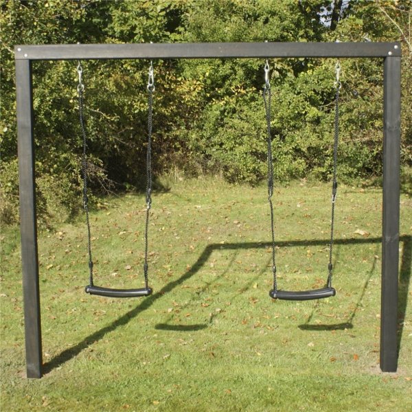 NORDIC PLAY Alma gungställning med 2 gungor, svart