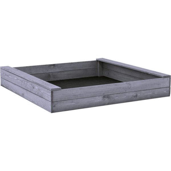 NORDIC PLAY Sandlåda, 120 x 120 cm, grå