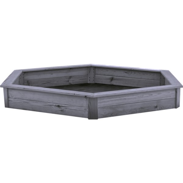 NORDIC PLAY Sandlåda, 6-kantig, grå