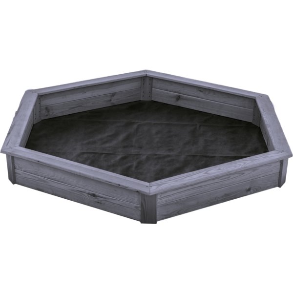 NORDIC PLAY Sandlåda, 6-kantig, grå