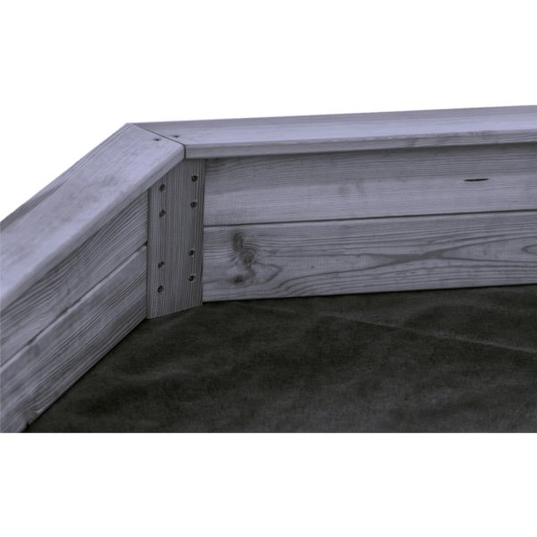 NORDIC PLAY Sandlåda, 6-kantig, grå