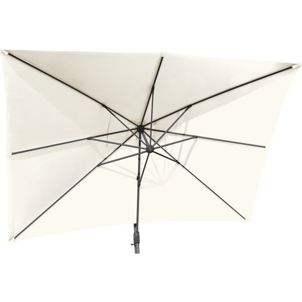 Hängparasoll 3x4m inkl. fot med hjul+skydd, beige