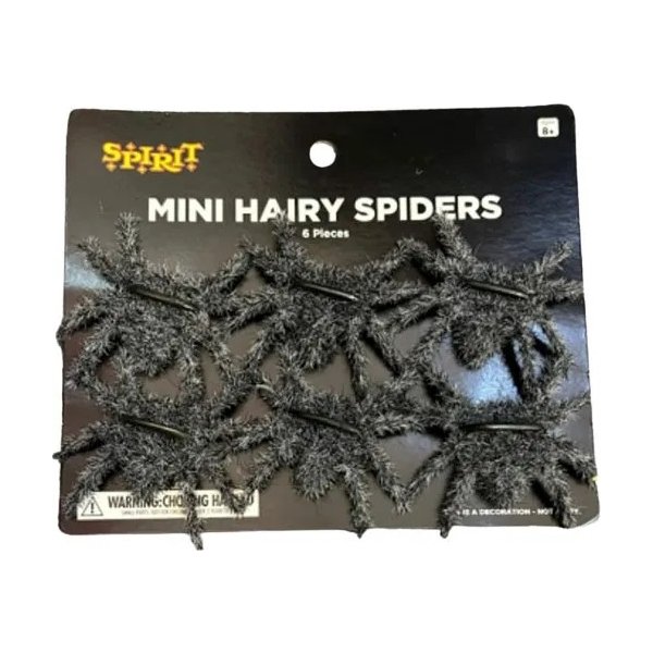 Mini Halloween Spindlar, 6 st., tyg/plast