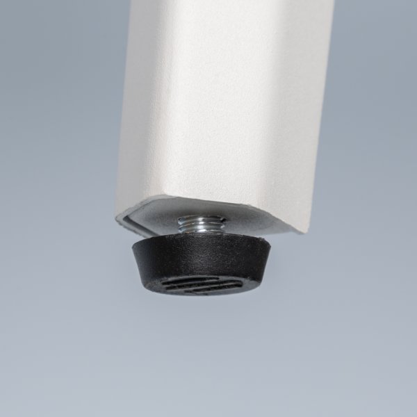 Enkel skrivbord, stålstativ/vit topp, 120x60 cm