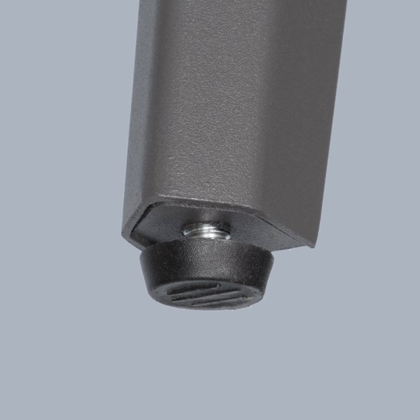 Enkel skrivbord, stålram/grå topp, 120x60 cm