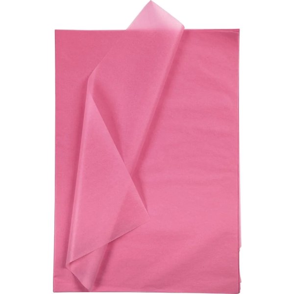 Silkespapper 50x70 cm 14g 25 ark rosa