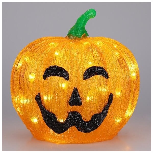 Pumpa med LED-Ljus & Timer, akryl, H25 cm