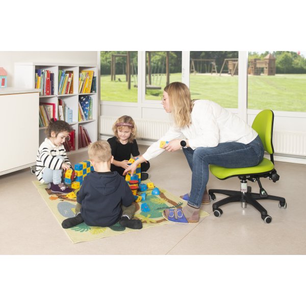 Luna Pedagogstol, Mörkgrå, Konstläder, 36-48 cm