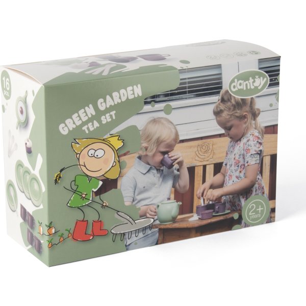 Dantoy Green Garden teservis, 16 delar, L29 cm