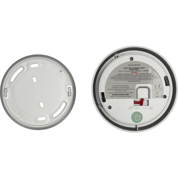 Jacob Jensen Brandvarnare, optisk 10 cm, silver