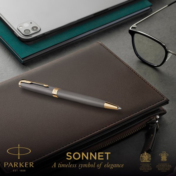 Parker Sonnet Grey GT kulspetspenna | M