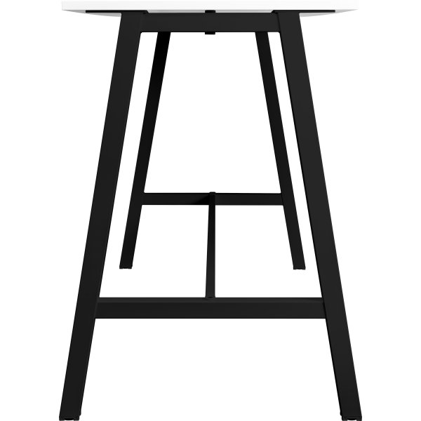 Talk Högbord, svart ram/vit laminat, 180x70 cm