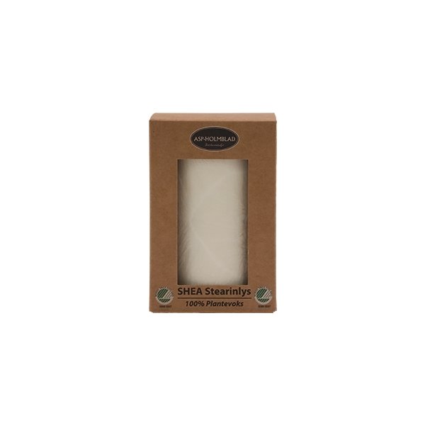 Blockljus, Shea-stearin, 6,7x10 cm, Vit