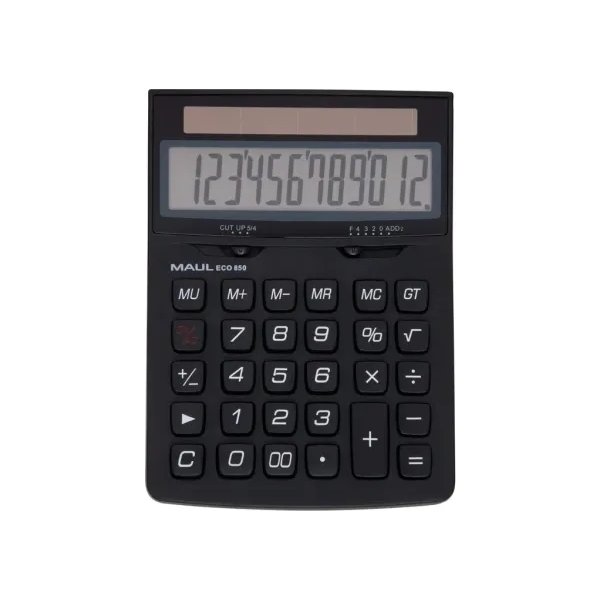 Maul Eco 850 Miniräknare med solceller, svart