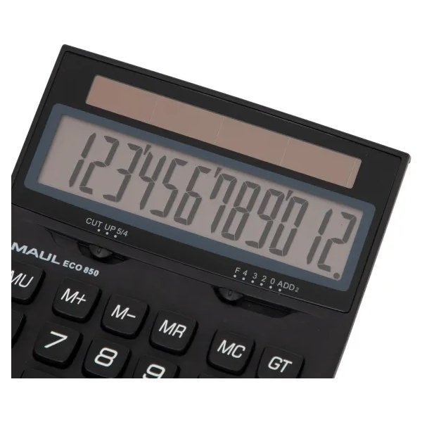 Maul Eco 850 Miniräknare med solceller, svart