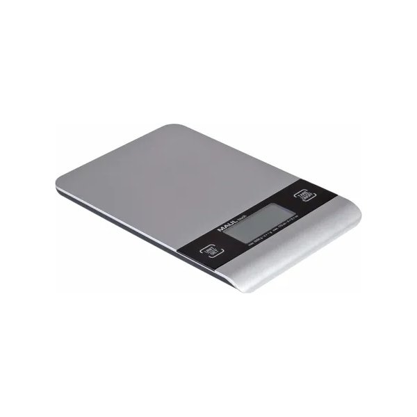 Maul 1635095 elektronisk pappersvikt, 5 kg, silver