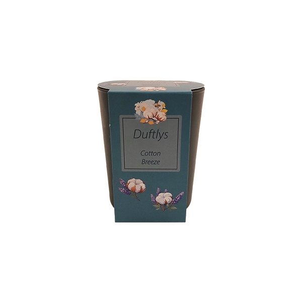 Doftljus i glasljusstake, 7,4x8,6cm, Cotton Breeze