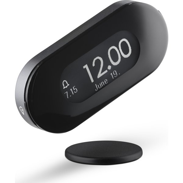 Jacob Jensen väckarklocka, 11,5 x2,3x5,5cm, svart