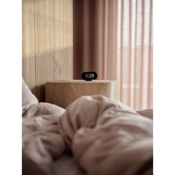 Jacob Jensen väckarklocka, 11,5 x2,3x5,5cm, svart