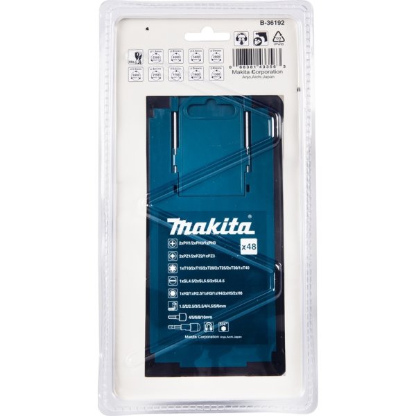 Makita Borr-/bitsats med 48 delar