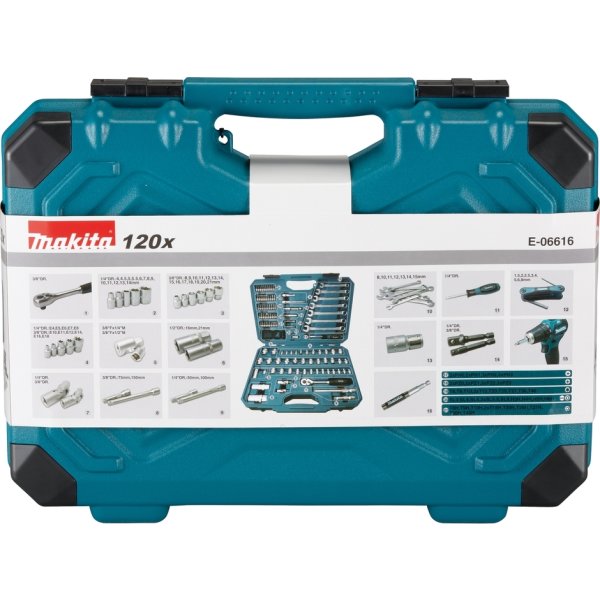 Makita hylsnyckelsats 120 delar