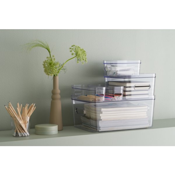 Compact Clear förvaringslåda Slim, 1,3 L