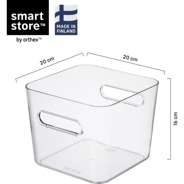 Compact Clear förvaringslåda Square L, 4,7 L