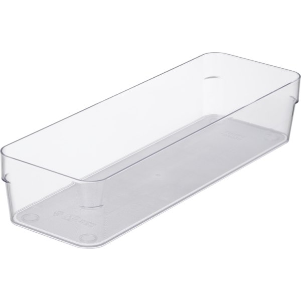 Compact Sort förvaringslåda, klar, 30x10cm