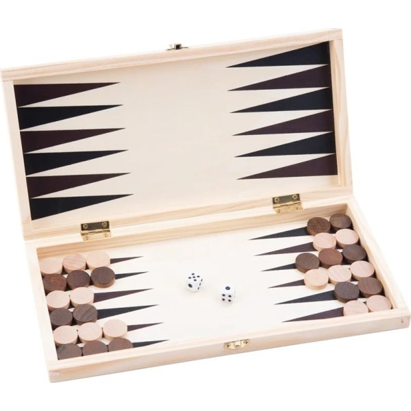 Brädspel Schack/Backgammon 29x29 cm, Fällbart
