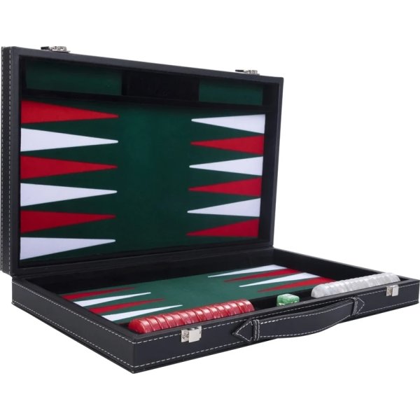 Brädspel Backgammon Set 38x23 cm, Hopfällbart