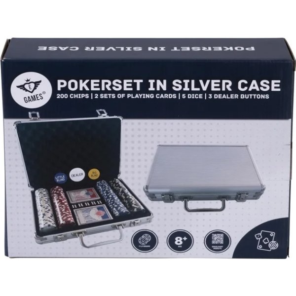 Pokerset i väska inkl. 200 chips