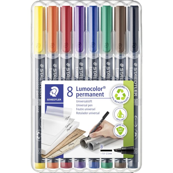 Staedtler 314 Permanent Marker | 8 färger