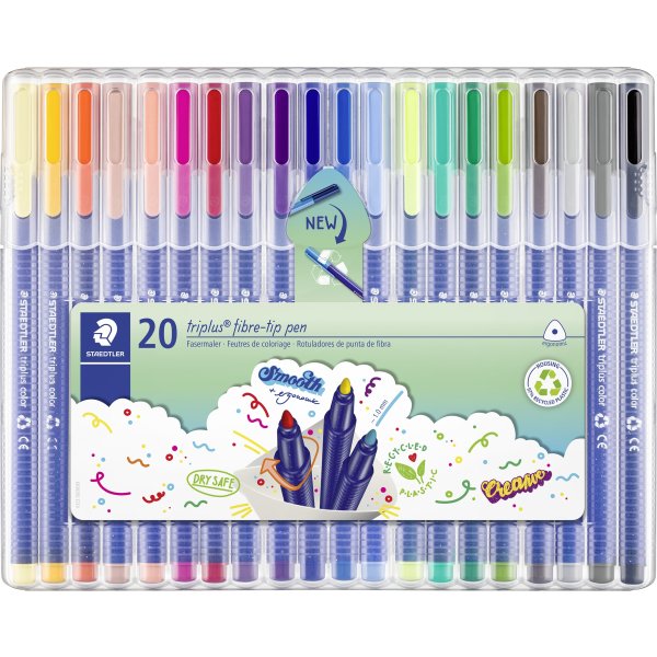 Staedtler Triplus Tuschpennor | 20 färger